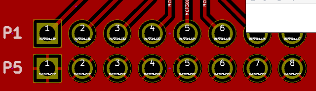 TOP層鋪鋪的狀態，到下方排pad為GND，連接GND Copper zone 都是設定Thermal relief Pad